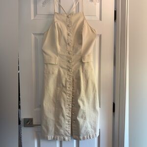 WHBM- Demin material halter dress.